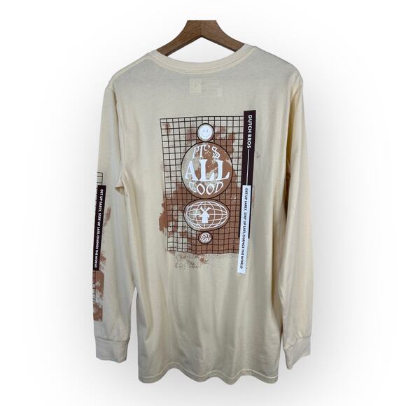 Dutch Bros Mens Size Medium Long Sleeve T-Shirt Its All Good Change the World - Picture 2 of 8